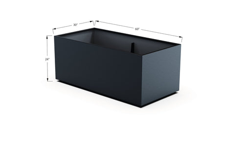Aluminum Rectangular 30" Wide Planter – 24" to 30" H - Plantercraft