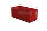 Aluminum Rectangular 30" Wide Planter – 24" to 30" H - Plantercraft