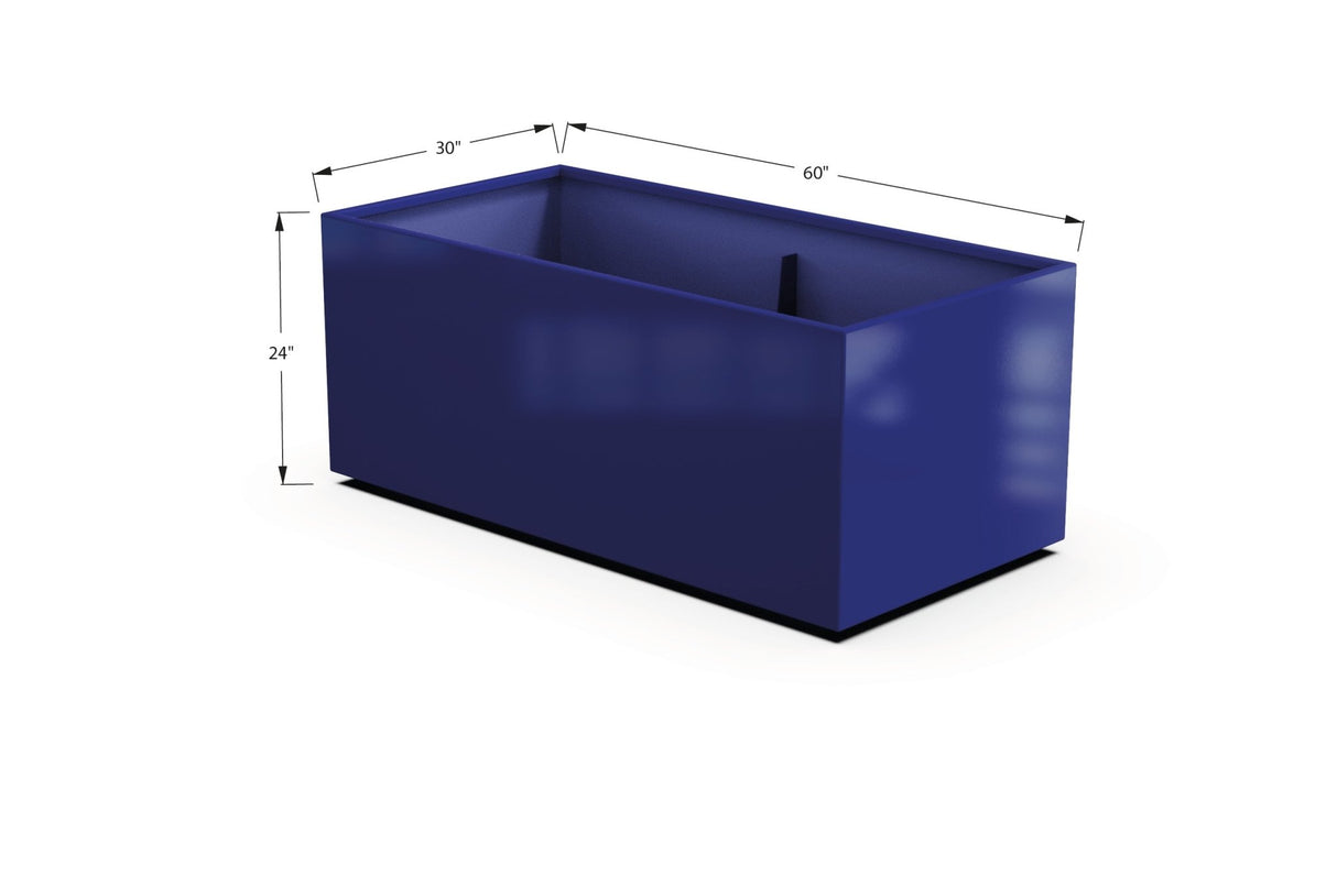 Aluminum Rectangular 30" Wide Planter – 24" to 30" H - Plantercraft