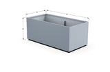 Aluminum Rectangular 30" Wide Planter – 24" to 30" H - Plantercraft
