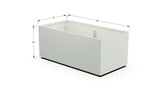 Aluminum Rectangular 30" Wide Planter – 24" to 30" H - Plantercraft