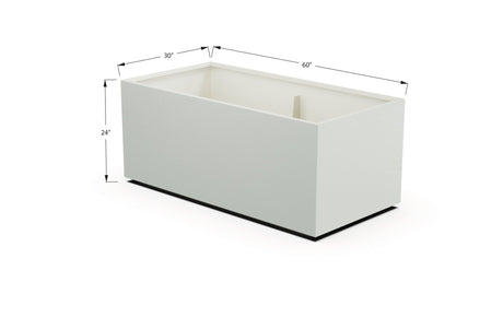Aluminum Rectangular 30" Wide Planter – 24" to 30" H - Plantercraft