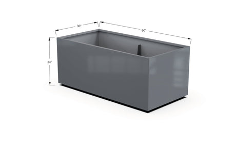 Aluminum Rectangular 30" Wide Planter – 24" to 30" H - Plantercraft