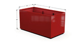 Aluminum Rectangular 30" Wide Planter – 24" to 30" H - Plantercraft