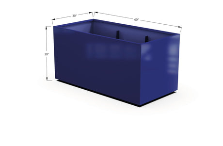 Aluminum Rectangular 30" Wide Planter – 24" to 30" H - Plantercraft