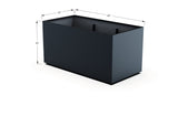 Aluminum Rectangular 30" Wide Planter – 24" to 30" H - Plantercraft
