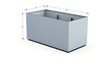 Aluminum Rectangular 30" Wide Planter – 24" to 30" H - Plantercraft