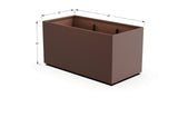 Aluminum Rectangular 30" Wide Planter – 24" to 30" H - Plantercraft