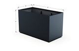 Aluminum Rectangular 30" Wide Planter – 36" to 42" H - Plantercraft