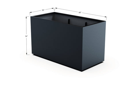 Aluminum Rectangular 30" Wide Planter – 36" to 42" H - Plantercraft