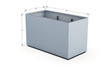 Aluminum Rectangular 30" Wide Planter – 36" to 42" H - Plantercraft