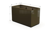 Aluminum Rectangular 30" Wide Planter – 36" to 42" H - Plantercraft