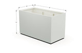 Aluminum Rectangular 30" Wide Planter – 36" to 42" H - Plantercraft
