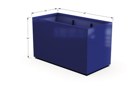 Aluminum Rectangular 30" Wide Planter – 36" to 42" H - Plantercraft