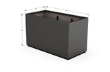 Aluminum Rectangular 30" Wide Planter – 36" to 42" H - Plantercraft
