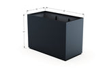 Aluminum Rectangular 30" Wide Planter – 36" to 42" H - Plantercraft