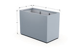 Aluminum Rectangular 30" Wide Planter – 36" to 42" H - Plantercraft