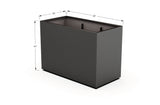 Aluminum Rectangular 30" Wide Planter – 36" to 42" H - Plantercraft