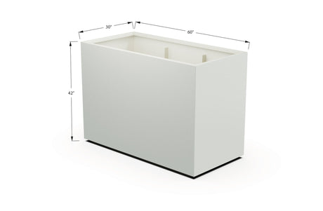 Aluminum Rectangular 30" Wide Planter – 36" to 42" H - Plantercraft