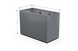 Aluminum Rectangular 30" Wide Planter – 36" to 42" H - Plantercraft