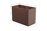 Aluminum Rectangular 30" Wide Planter – 36" to 42" H - Plantercraft
