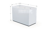 Aluminum Rectangular 30" Wide Planter – 36" to 42" H - Plantercraft
