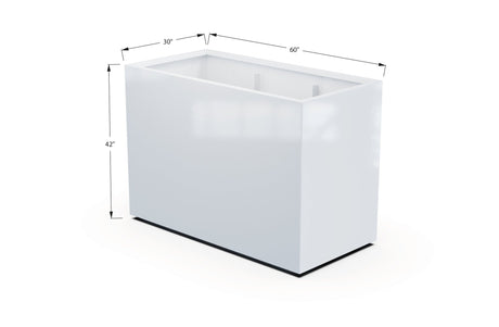 Aluminum Rectangular 30" Wide Planter – 36" to 42" H - Plantercraft