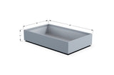 Aluminum Rectangular 36" Wide Planter – 12" to 18" H