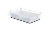 Aluminum Rectangular 36" Wide Planter – 12" to 18" H
