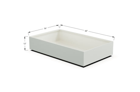 Aluminum Rectangular 36" Wide Planter – 12" to 18" H