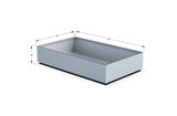 Aluminum Rectangular 36" Wide Planter – 12" to 18" H