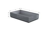 Aluminum Rectangular 36" Wide Planter – 12" to 18" H