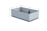 Aluminum Rectangular 36" Wide Planter – 12" to 18" H
