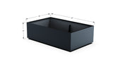 Aluminum Rectangular 36" Wide Planter – 12" to 18" H