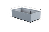 Aluminum Rectangular 36" Wide Planter – 12" to 18" H