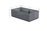 Aluminum Rectangular 36" Wide Planter – 12" to 18" H