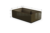 Aluminum Rectangular 36" Wide Planter – 12" to 18" H
