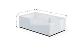 Aluminum Rectangular 36" Wide Planter – 12" to 18" H