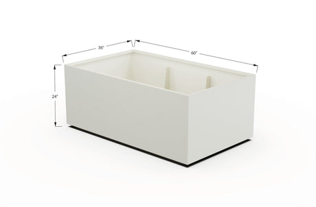 Aluminum Rectangular 36" Wide Planter – 24" to 30" H - Plantercraft