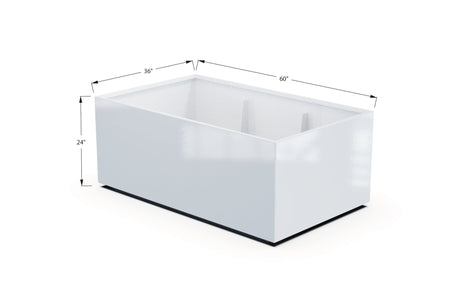 Aluminum Rectangular 36" Wide Planter – 24" to 30" H - Plantercraft
