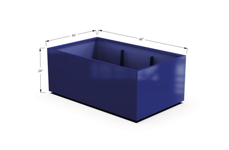 Aluminum Rectangular 36" Wide Planter – 24" to 30" H - Plantercraft