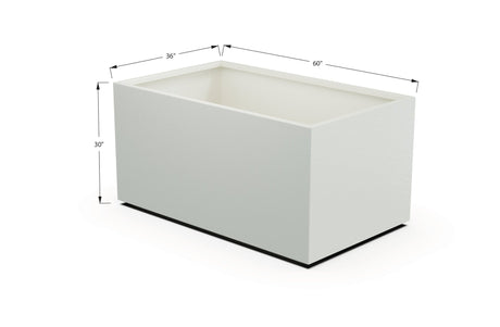 Aluminum Rectangular 36" Wide Planter – 24" to 30" H - Plantercraft