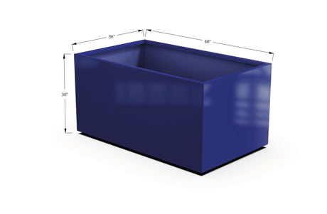 Aluminum Rectangular 36" Wide Planter – 24" to 30" H - Plantercraft