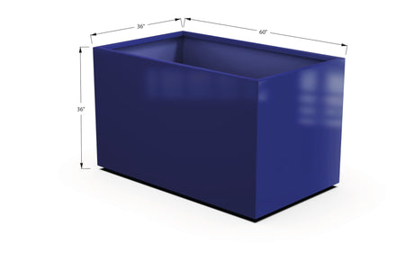 Aluminum Rectangular 36" Wide Planter – 36" to 42" H - Plantercraft