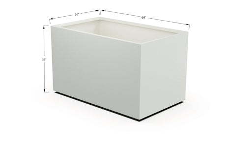 Aluminum Rectangular 36" Wide Planter – 36" to 42" H - Plantercraft