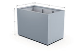 Aluminum Rectangular 36" Wide Planter – 36" to 42" H - Plantercraft