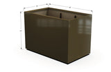 Aluminum Rectangular 36" Wide Planter – 36" to 42" H - Plantercraft