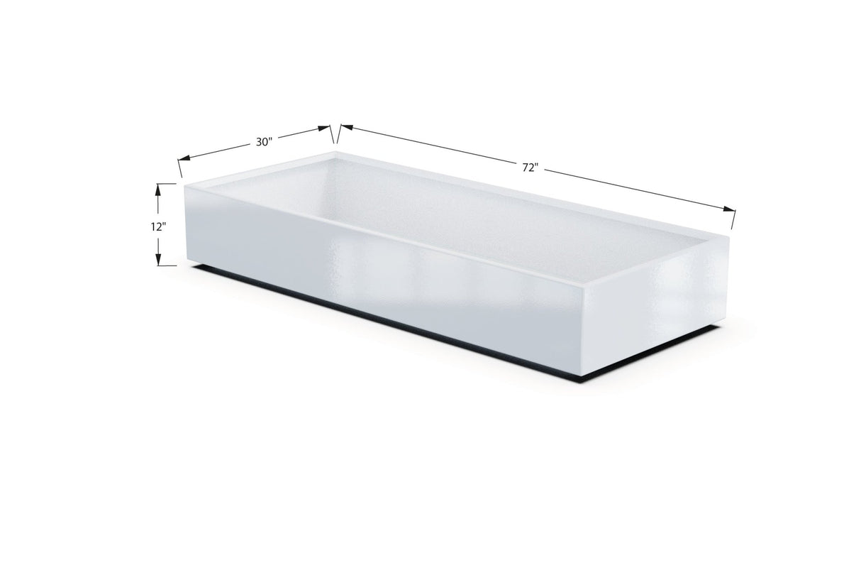 Aluminum Rectangular 30" Wide Planter – 12" to 18" H - Plantercraft