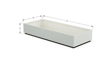 Aluminum Rectangular 30" Wide Planter – 12" to 18" H - Plantercraft