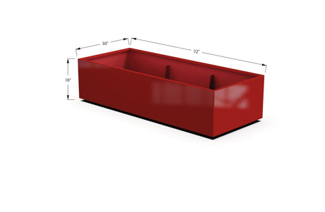 Aluminum Rectangular 30" Wide Planter – 12" to 18" H - Plantercraft